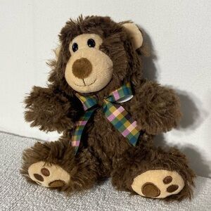 5/$35 Kid Connection Brown Plush Teddy Bear with Bow Stuffed Animal